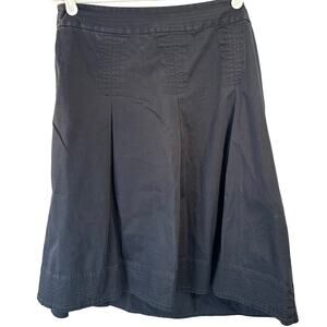 Talbots Black Flair Cotton Skirt‎ Size 10